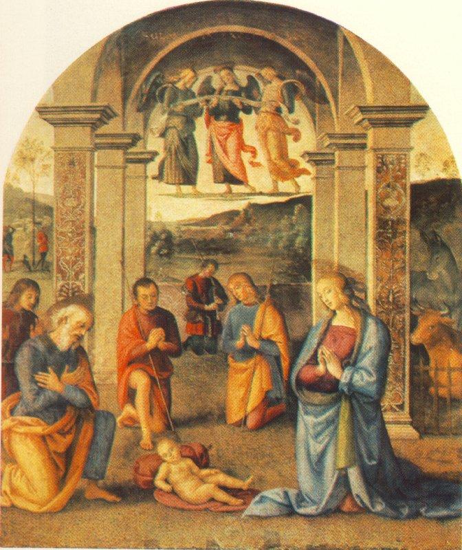 PERUGINO, Pietro The Presepio oil painting image